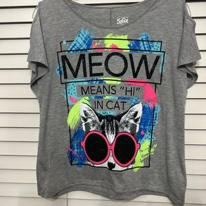 Justice gray teen shirt size 10-12